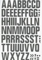 Magnetische letters 43mm wit/zwart - thumbnail