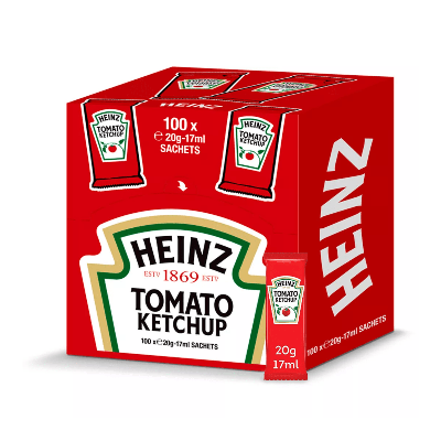 Heinz tomatenketchup sachets (100x 17ml)