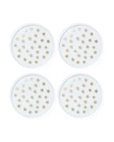 HEMA Bordjes herbruikbaar plastic sterren - 4 stuks (transparant) - thumbnail