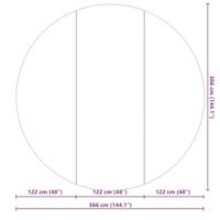 VidaXL Zwembad grondzeil zwart ø 366 cm niet-geweven stof - thumbnail