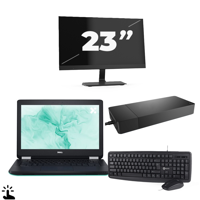 Dell Latitude E5270 - Intel Core i3-6e Generatie - 12 inch - Touch - 8GB RAM - 256GB SSD - Windows 11 Home + 1x 23 inch Monitor - thumbnail