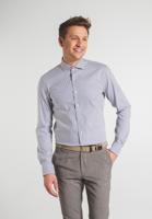 Eterna Heren Overhemd Performance Shirt Navy Gestreept Stretch Slim Fit - thumbnail