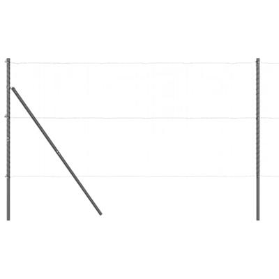 VidaXL Afrasteringspaal 7 pcs grijs staal