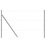 VidaXL Afrasteringspaal 7 pcs grijs staal - thumbnail