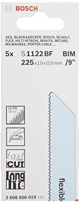 Bosch Accessoires 5x Reciprozaagblad Flexible voor Metaal S1122BF - 2608656019 - thumbnail