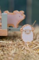 Little Dutch Little Farm tractor met trailer - thumbnail