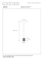 Lucide JOVA - Hanglamp - Ø 10 cm - 1xE27 - Zwart - thumbnail