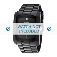 Horlogeband Fossil FS4602 Rubber Zwart 28mm - thumbnail