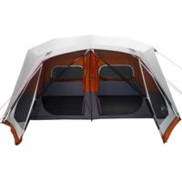 VidaXL Tent met led 10-persoons snelontgrendeling lichtgrijs en oranje - thumbnail