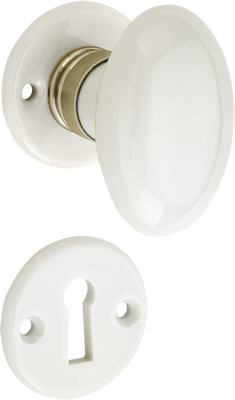 Knopg. porselein Evelyne SL MGN/wit