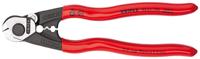 Knipex Drahtseilschere poliert190mm PVC-Überzug Knipex 95 61 190 Draadkabelschaar Geschikt voor (striptechniek) Aluminium- en koperkabel, een- en meerdraads, - thumbnail