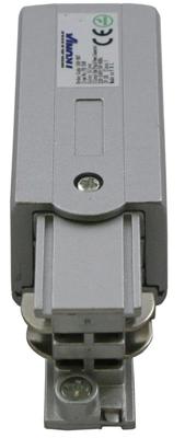 Aansluitadapter voor een spanningsrail links aluminium 169-007
