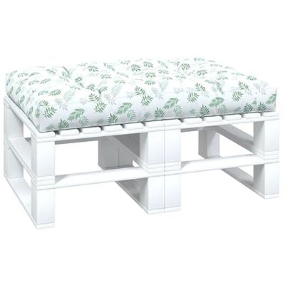 VidaXL Palletkussen bladpatroon 120x80x12 cm stof