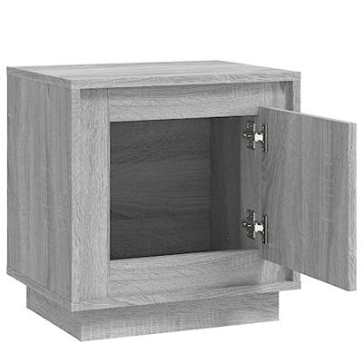 Nachtkastjes 2 st 44x35x45 cm bewerkt hout grijs sonoma eiken