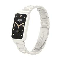 Metalen schakelband met case - Wit - Xiaomi Smart band 7 Pro - thumbnail