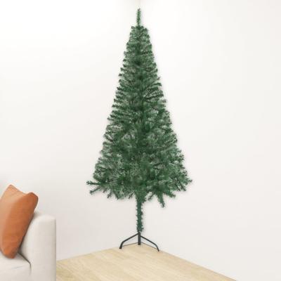 VidaXL Kunstkerstboom hoek 210 cm pvc groen