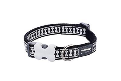 Hondenhalsband Red Dingo Reflecterend Botten Zwart (1,2 x 20-32 cm)