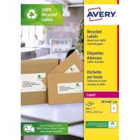 Etiket Avery LR7168-100 199.6x143.5mm recycled wit 200 etiketten - thumbnail
