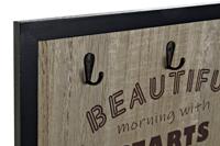 Wandkapstok DKD Home Decor 8424001775712 Hout Hars Hout MDF Vintage 41 x 3 x 41 cm - thumbnail