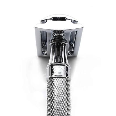 Edwin Jagger Razors Double Edge Safety Chrome Knurled DE Safety Razor Ref.DE89KN14BL 1Stuks Edwin Jagger Razors Double Edge Safety Chrome Knurled DE Safety Razor Ref.DE89KN14BL 1Stuks