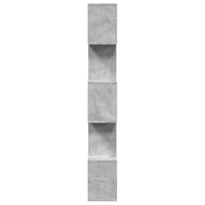 Kamerscherm / boekenkast 5-laags 70x24x161 cm hout betongrijs