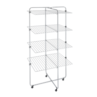 Metaltex Asymmetric Droogtoren 53 m Drooglijn 4 Etages 64x82x169 cm Zilver - thumbnail