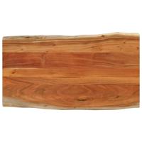 Tafelblad rechthoekig natuurlijke rand 100x60x2,5 cm acaciahout - thumbnail