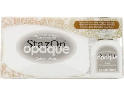 Tsukineko • stazon opaque ink pad cotton white