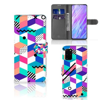 Samsung Galaxy S20 Plus | Book Case | Blokken Kleurrijk Samsung Galaxy S20 Plus | Book Case | Blokken Kleurrijk
