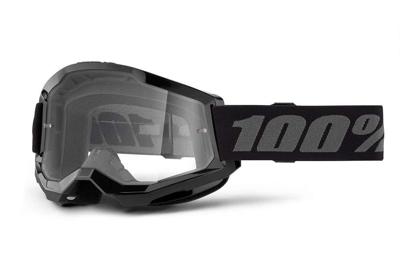 100% Strata 2 (Clear Lens FA23) Black - Goggle