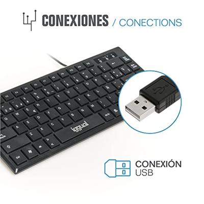 Toetsenbord iggual Teclado USB compacto TKL Slim TKL-USB negro Zwart Toetsenbord iggual Teclado USB compacto TKL Slim TKL-USB negro Zwart