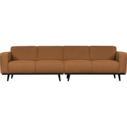 WOOOD Bank 'Statement' 4-zits, Bouclé, kleur Butter