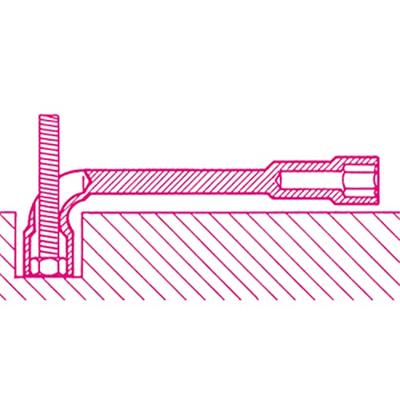 Beta Gebogen pijpsleutels, twaalfkant en zeskant verchroomd 937 10X10 - 009370010