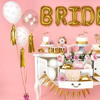 Transparante ballonnen Bride To Be Goud/Brons (6st) - thumbnail