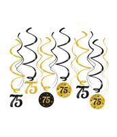 Classy Party Swirls 75 Jaar (12st) - thumbnail