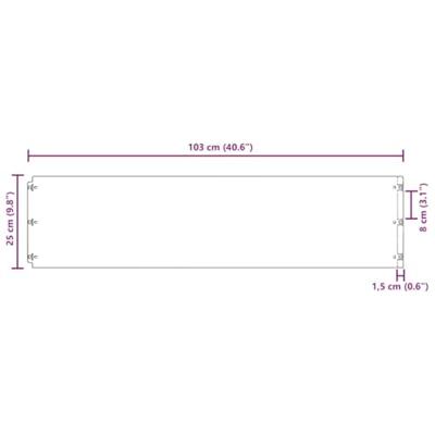 VidaXL Graskanten 20 st 25x103 cm flexibel weervast staal
