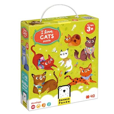 Banana Panda - ik hou van katten puzzel - 60st.