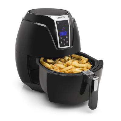 Princess 01.182021.01.001 Airfryer 3.2 l 1400 W Met display, Anti-aanbaklaag, Timerfunctie Zwart