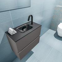 MONDIAZ ADA 60cm toiletmeubel dark grey. LEX wastafel urban midden 1 kraangat - thumbnail
