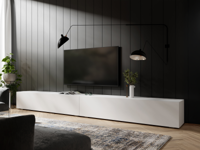 Tv-meubel KINGSTON 2 klapdeuren 280 cm mat wit - thumbnail