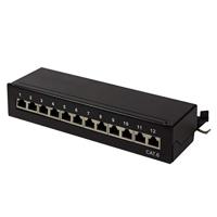 LogiLink Professional Cat.6 (250 MHz) patchpaneel - verdelerveld, tafel/wand/desktop, STP (afgeschermd) 12-poorts (RJ45) - thumbnail