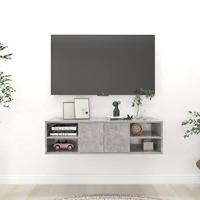VidaXL Wandschap 102x30x29 cm bewerkt hout betongrijs - thumbnail