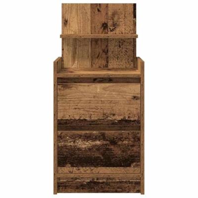 Nachtkastjes met 2 lades 2 st 38x34x80 cm oud hout