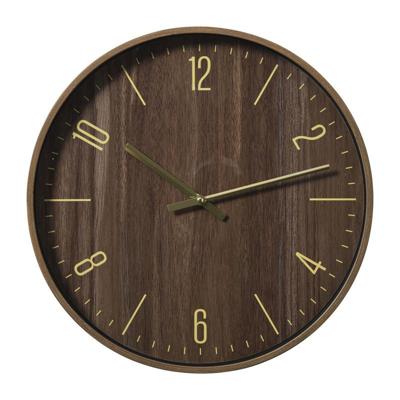 Wandklok - bruin - ø40.2x4,5 cm