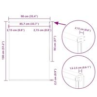 Rolgordijn verduisterend gebroken wit 90x130 cm stofbreedte - thumbnail