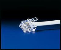 RJ12 telefoonkabel 6P4C, grijs, 6 m