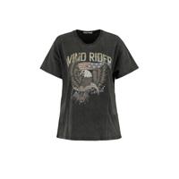 America Today T-shirt met printopdruk antraciet - thumbnail