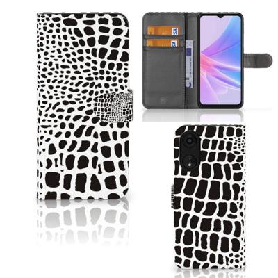 OPPO A78 5G | A58 5G | Telefoonhoesje | Met pasjeshouder | Slangenprint