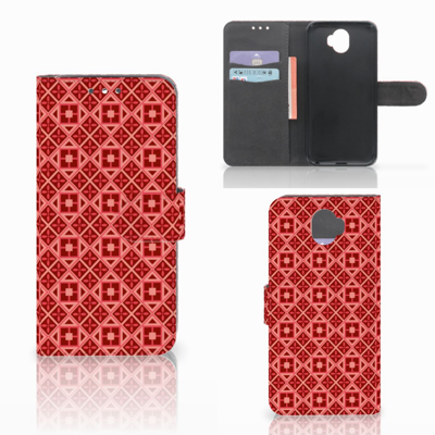 Wiko Wim Telefoon Hoesje Batik Rood Wiko Wim Telefoon Hoesje Batik Rood