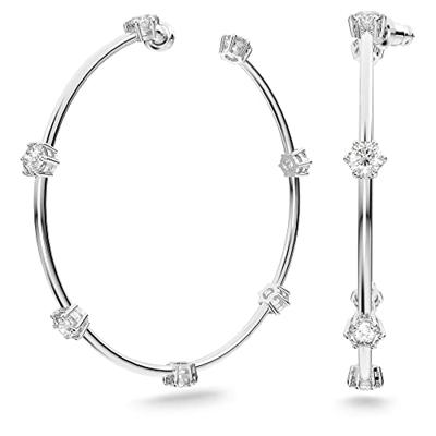 Swarovski 5638698 Oorringen Constella zilverkleurig-wit 6,2 x 6,2 cm